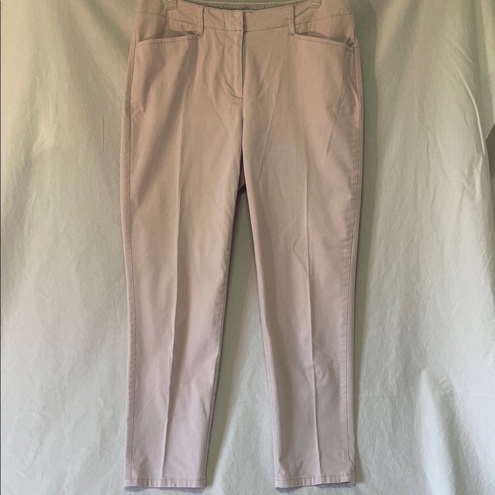 J. Jill “Live in Chinos” straight leg pants, Sz. 6, like new, light pink